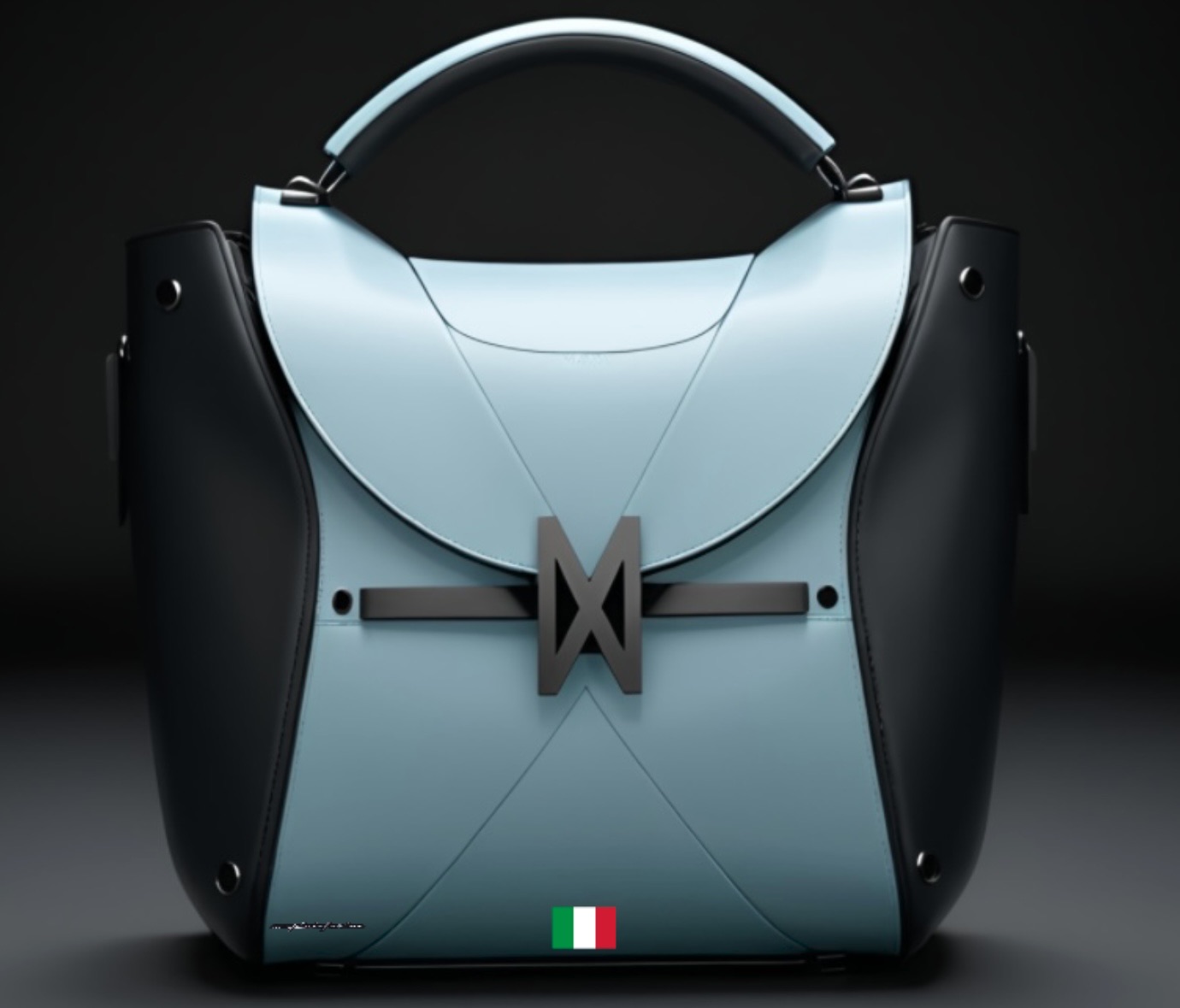 DABBACH Metallic Blue Handbag